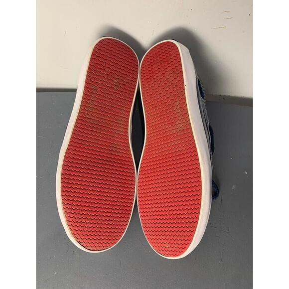 Sperry Boys Blue Canvas Boat Shoes Size 3.5 With White Rubber Sole - Picture 8 of 8